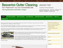 Tablet Screenshot of beavertonguttercleaning.com